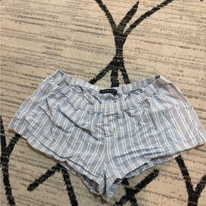 Brandy Melville Blue Striped High Waist Shorts